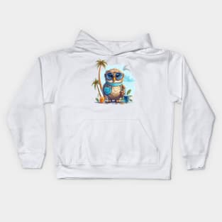 Owl on Vacation #3 Kids Hoodie